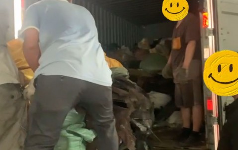 回收广州某皮革厂库存真皮，为老板解决库存危机